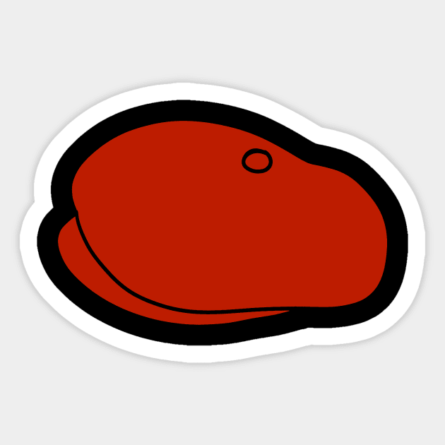 Red Beret Sticker by saradaboru